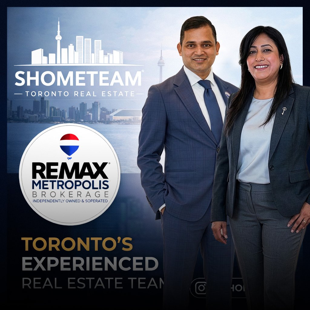 Shome Team Toronto real estate poster featuring Mithu Shome and Subarna Dey